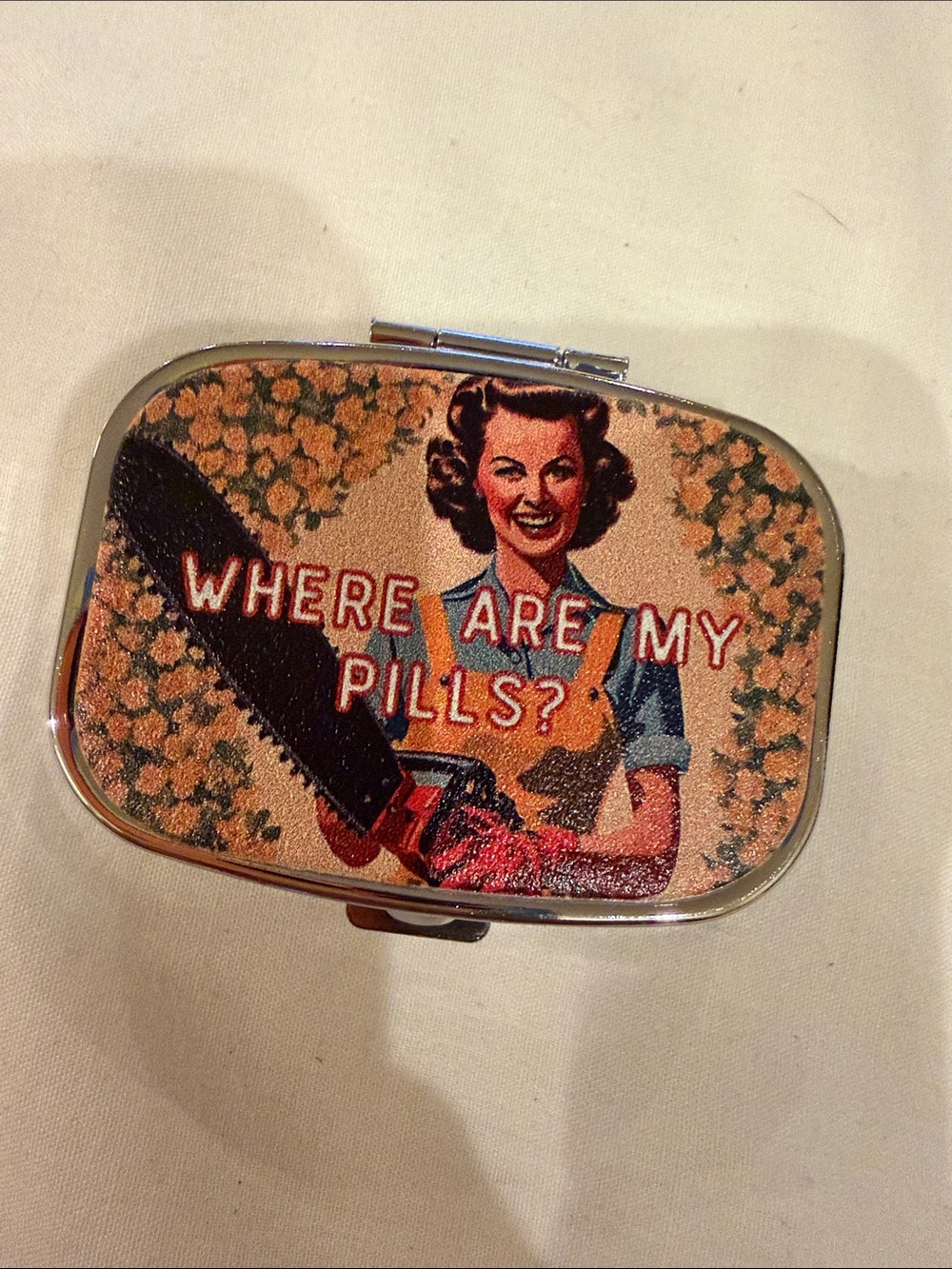 Metal Pill Case Organizer - Assorted Color Designs - Picture 3 of 15